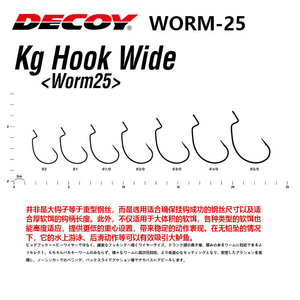 Decoy K9 Wide Gap Offset Hook 2/0 For Bait <b>Worms</b> Freshwater Fishing Crank Hook 7 Pack - Product Image 4