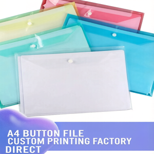 Colorful Snap Button A4 PP Plastic Pocket File Folder School Office Binder Holder for Organizing Printer Paper & <b>Documents</b> - Product Image 3