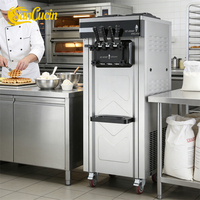 Machine à crème glacée molle professionnelle, équipement en acier inoxydable pour gelato et yaourt automatique pour boutique en plein air, maison