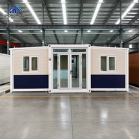 Maison modulaire extensible à double aile de 20, 30 ou 40 pieds, 1 à 4 chambres avec cuisine et salle de bain, maison conteneur personnalisée