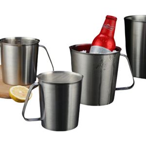 Tasse à mesurer en acier inoxydable 500ml 700ml 1000ml 1500ml 2L, pichet à mousse de lait pour café et latte art avec poignée - Product Image 3