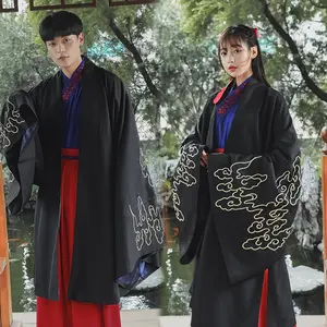 Couple Hanfu Alipress Offre Spéciale Noir Et Rouge Couleur Hanfu Mode Traditionnel Chinois Couple Vêtements Robe Amoureux