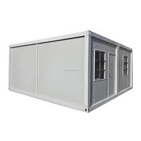 Casa prefabricada moderna de lujo de 2 pisos con contenedor de acero, casa prefabricada para oficina, cafetería, restaurante o tienda