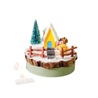 Scène de forêt de conte de fées créative à faire soi-même, micro-paysage en résine fait main, ornements de bureau, paysage miniature