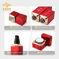 Lotion Wajah Luxury Square Face Lotion Luxury 50g Botol Krim Kaca 30ml 100ml 120ml Wadah Perawatan Kulit Set Botol Kosmetik Wajah untuk Semalaman