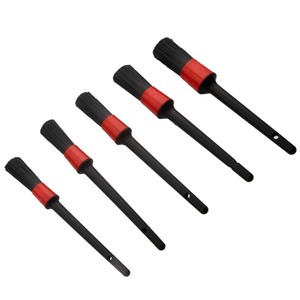 Detail Brush Set 5Pc Round Head Car Cleaning Brush For Vehicle Motorcycle Traffic Use Bristles Material - Product Image 4