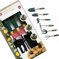 Ensemble de 3 outils de jardinage en métal et acier avec impression florale et boîte-cadeau Kit d'outils à main pour jardinière de jardin
