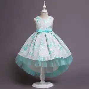 Children's princess puffy wedding dress Embroidery skirt girl sleeveless evening dresssweetheart ball gown evening dresses