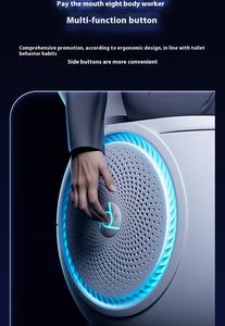 Toilet Pintar Keramik Terintegrasi Otomatis Cerdas dengan Kontrol Suara Musik, Desain Terbaru <span class=keywords><strong>2025</strong></span> Bentuk Telur, Warna Dapat Disesuaikan - Product Image 4