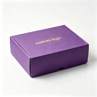 Boîte en carton ondulé noir avec logo en feuille d'or personnalisée, boîte d'expédition et d'emballage pour vêtements et accessoires