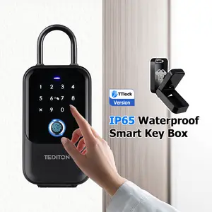 IP65 TTlock Wholesale Price Portable Digital Znic Alloy Wireless Smart Door Storage Key Lock Box For Car Keys