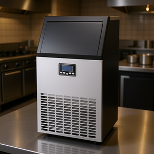 Machine à glaçons commerciale autonome 100 lb/24h, capacité de stockage de 33 lb, autonettoyante, affichage numérique, pour usage en restaurant - Product Image 2
