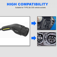 250V 16A 1 phase 3 phases EV câble IEC62196-2 Type2 connecteur de prise Portable Type 2 EV câble de charge 32A