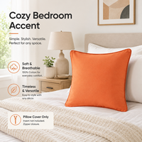 Housse de coussin en coton doux et agréable pour la peau, personnalisable, OEM ODM