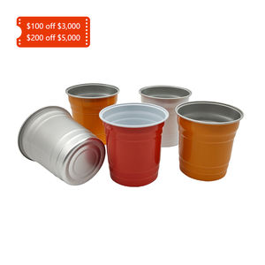 Gobelets en aluminium recyclé jetables pour boissons chaudes et froides, tasses à bière, vaisselle résistante à la chaleur, gobelets à vin réutilisables - Product Image 4