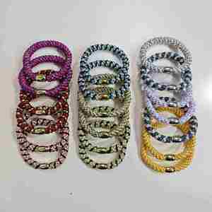 Accesorios para el Cabello al por Mayor con Logotipo Personalizado, Bandas Elásticas de Goma Coloridas para Niñas, Lazos para el Cabello con Trenza, para Mujeres - Product Image 6