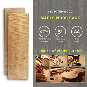 NAOMI AA Madera de Arce Europeo Flameado Encerado para Fondo de Violín 4/4-1/8, para Fabricación de Violines, Replicación de Stradivarius y Construcción de Mandolinas - Product Image 4
