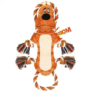 Unipopaw mainan anjing tali hewan hepan tali hewan agak gigit katun alami lembut interaktif awet kustom