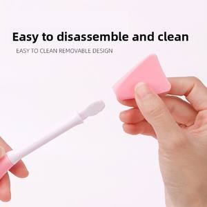 Dual-Head <b>Cubed</b> TPE Silicone Multi-Function DIY Film Conditioning Stick Beauty Tool for Face Cleaning and Wash Brush - Product Image 4