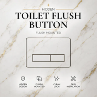 Kit de découpe de carreaux pour réservoir encastré 4-en-1, kit d'installation multi-modèles pour toilettes suspendues avec bouton de chasse d'eau dissimulé