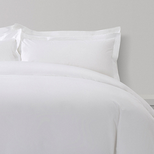Luxus Hotel Bettlaken Bettwäsche Set <span class=keywords><strong>Queen</strong></span> King <span class=keywords><strong>Size</strong></span> 100% weiße Baumwolle Großhandel Bett bezug Set - Product Image 1