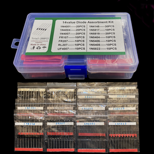 200 pièces 14 valeur commutation rapide Schottky Diode Kit assorti 1N4001 1N4004 <span class=keywords><strong>1N4007</strong></span> 1N5408 <span class=keywords><strong>UF4007</strong></span> FR207 1N5817 1N5819 1N5822 1N4148 - Product Image 6