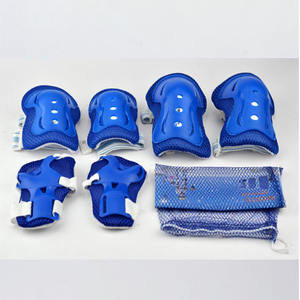 Juego de 6 piezas de protectores de codo y rodilla para niños, equipo de protección transpirable para patines de ruedas, unisex, rojo, azul, rosa - Product Image 5