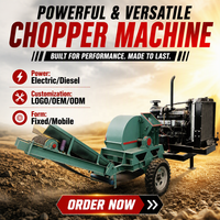 Broyeur de substrat pour champignons Oyster Mushroom Farm CMX-1000, mobile, diesel, capacité 4-6T/H, performance stable
