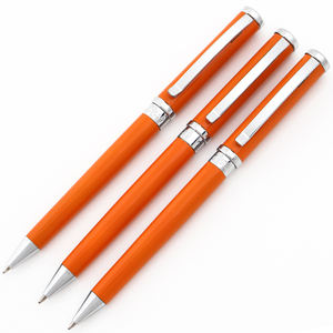 Bolígrafo Metálico Promocional Naranja con Logotipo Personalizado - Product Image 1