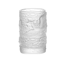Gobelet en verre dépoli avec motifs Phoenix et nuage en relief, verres artistiques de style chinois