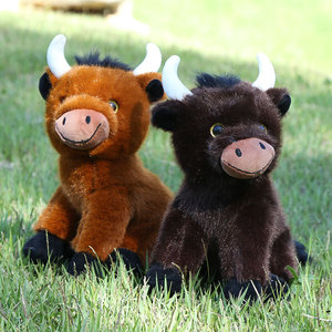 Pronta Consegna: Bambola Toro Dispettoso, Bambola Toro delle Highland, Bambola Bufalo Realistica, Peluche Stile Festa, Bambola Vitellino, Vendita all'Ingrosso - Product Image 1