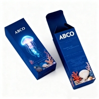 Emballage de parfum en carton blanc personnalisé, auto-assemblant, pliable, matériaux recyclés, papier cartonné doré, impression 4 couleurs, boîte en papier