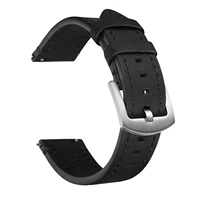Bracelet de montre en cuir véritable le plus vendu, cuir de vachette pleine fleur finition Crazy-Horse ; boucle ardillon compatible pour montres