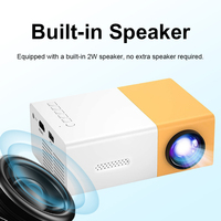 Proyector Portátil Ultraligero Personalizado 4k 1080p, Mini Proyector LED de Tamaño de Palma de Mano Yg300, Proyector de Películas Inteligente Compacto