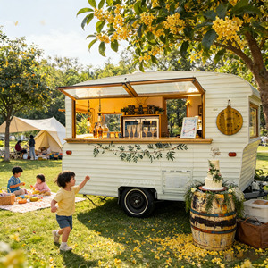 Remorque de vente mobile en fibre de verre, anti-rouille, pour jus et smoothies, idéale pour l'extérieur - Product Image 1
