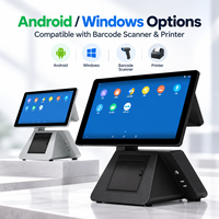 Terminal POS All-in-One Layar Sentuh 15,6 Inci dengan Printer Struk Thermal 58mm untuk Ritel dan Restoran