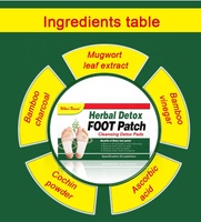 Patchs détoxifiants pour les pieds aux herbes chinoises et au bambou, produits de santé et de beauté