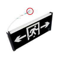 Bestseller Innen/Außen Notfall-LED-Ausgangsschild Grün IP30 1,5 Stunden Batteriebetrieb 220V Aluminium ABS Materialien 6000K
