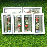 Ensemble de pierres de selenite, pierres brutes, pierres de guérison, ensemble de chakras en cristal, vente en gros