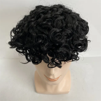 Nouveauté : Perruque pour homme en cheveux humains 100% naturels, bouclés lâches, dentelle frontale, ligne de cheveux naturelle, cheveux indiens Remy, remplacement capillaire