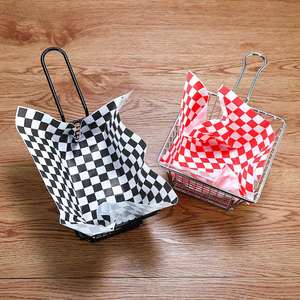 Papier d'emballage pour sandwichs, hamburgers, poulet frit et frites, 30*30cm, qualité alimentaire, résistant à la graisse, avec logo imprimé personnalisé, vente en gros - Product Image 3