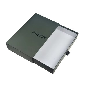 Wholesale Elegant Kraft Paper Custom Design Luxury <b>Black</b> Cardboard Drawer Gift <b>Box</b> - Product Image 1