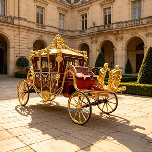 Calèche royale électrique rouge européenne, directement de l'usine, à vendre. Transport spécial / Calèche électrique. - Product Image 1