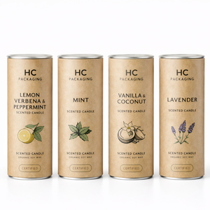 Envases de Tubo de Papel Kraft Natural para Velas de Cera de Soja con Logotipo Personalizado, Impresión de Logotipo Personalizado, Fábrica OEM - Product Image 4