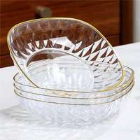 Plateau de présentation en plastique de luxe Conteneurs de stockage des aliments pour salades Snacks secs Assiette de fruits Décoration de service Fête