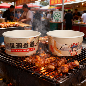 Usine OEM/ODM, bols jetables en papier écologiques pour la maison, les fêtes, les mariages, les plats à emporter, la restauration rapide, la pizza, les fruits, le chocolat - Product Image 1