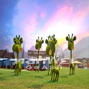 סיטונאי מלאכותי דשא topiaries חיות צפרדע צורה - Product Image 3