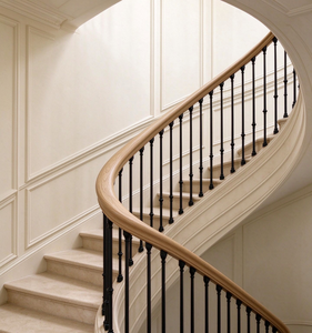 Solid Oak Wall Mounted Handrail For Staircase Modern <b>Wooden</b> Balustrade Railing 32mm Groove Indoor Villa Hotel Project Custom - Product Image 4