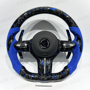 Volante Personalizado Forjado en Azul para BMW E46 <span class=keywords><strong>F1</strong></span> F30 F50 F31 F35 E90 E92 E45, Volante de Fibra de Carbono - Product Image 2