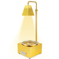 XINGPAI équipement de restauration martelé or chauffe-plats lampe de luxe en acier inoxydable lampe chauffante chauffe-plats